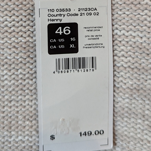 Olsen Europe Red Maple Cable Cotton Knit Sweater Size XL NWT - Picture 14 of 14